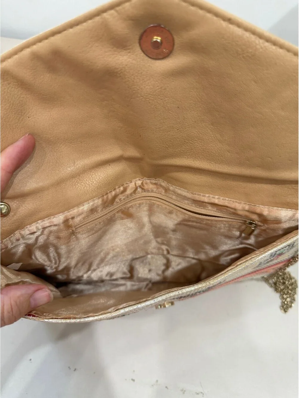 Envelope Clutch Purse with Chain Strap